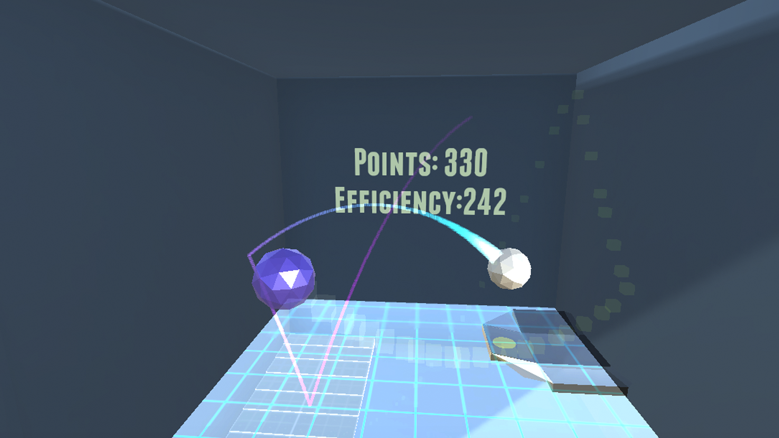 A screenshot of the ball and antiball.